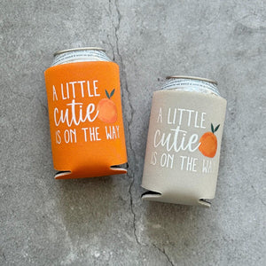 A Little Cutie Is On The Way Baby Shower Can Coolers