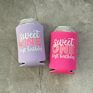 Sweet ONE First 1st Birthday Can Coolers Desserts Donuts