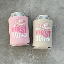 Load image into Gallery viewer, First Rodeo Girls First 1st Birthday Can Coolers Cowgirl
