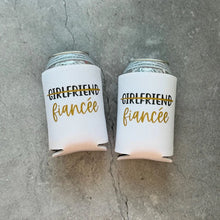 Load image into Gallery viewer, Girlfriend to Fiancée Boyfriend to Fiancé Can Coolers
