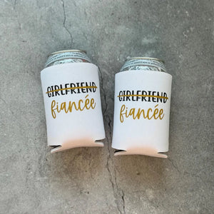 Girlfriend to Fiancée Boyfriend to Fiancé Can Coolers