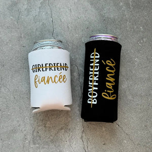 Girlfriend to Fiancée Boyfriend to Fiancé Can Coolers