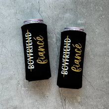 Load image into Gallery viewer, Girlfriend to Fiancée Boyfriend to Fiancé Can Coolers
