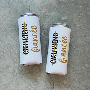 Girlfriend to Fiancée Boyfriend to Fiancé Can Coolers