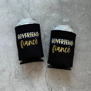 Girlfriend to Fiancée Boyfriend to Fiancé Can Coolers