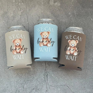 We Can Bearly Wait Baby Shower Can Coolers Teddy Bear Theme