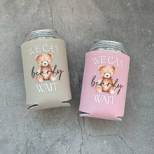 Load image into Gallery viewer, We Can Bearly Wait Baby Shower Can Coolers Teddy Bear Theme
