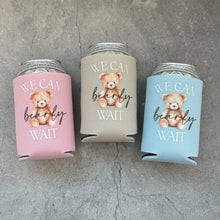 Load image into Gallery viewer, We Can Bearly Wait Baby Shower Can Coolers Teddy Bear Theme
