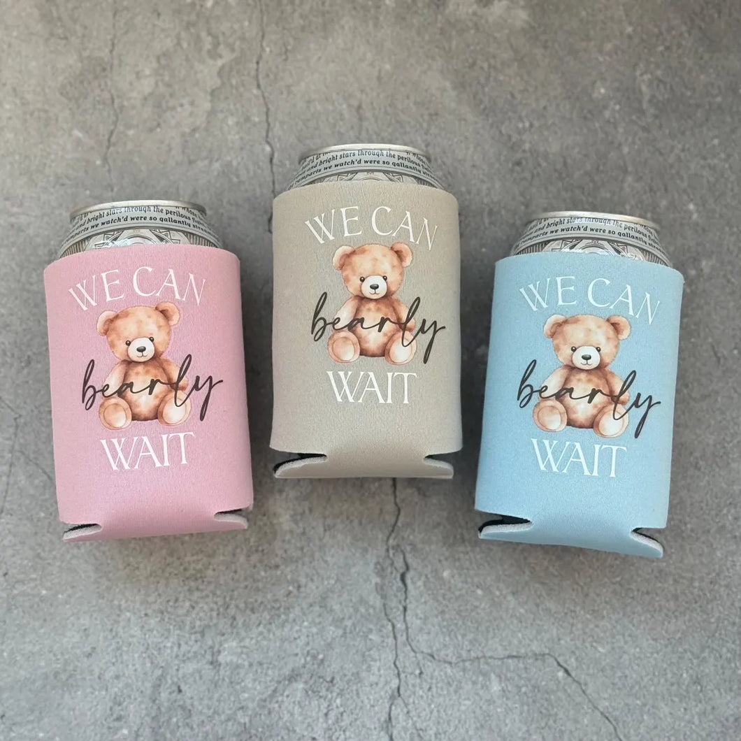We Can Bearly Wait Baby Shower Can Coolers Teddy Bear Theme