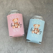 Load image into Gallery viewer, We Can Bearly Wait Baby Shower Can Coolers Teddy Bear Theme
