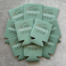 Load image into Gallery viewer, A Little Fisherman Is On the Way Baby Boy Shower Can Coolers
