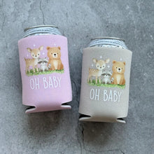 Load image into Gallery viewer, Oh Baby Woodland Animal Baby Shower Can Coolers
