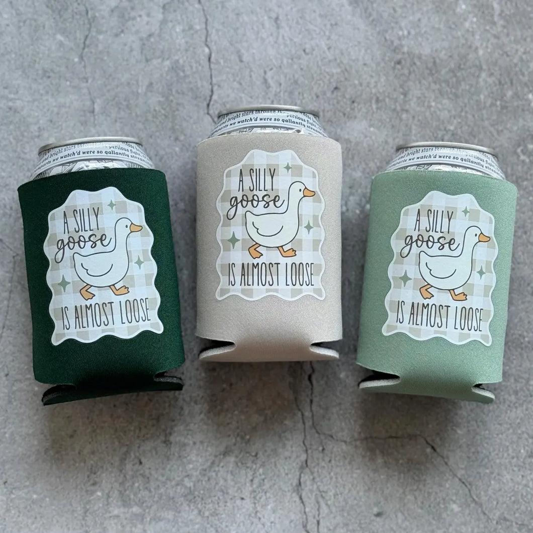 A Silly Goose is Almost Loose Baby Shower Can Coolers