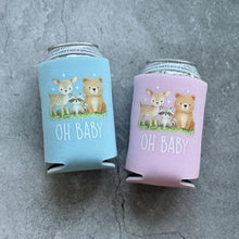 Load image into Gallery viewer, Oh Baby Woodland Animal Baby Shower Can Coolers
