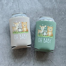 Load image into Gallery viewer, Oh Baby Woodland Animal Baby Shower Can Coolers
