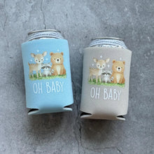 Load image into Gallery viewer, Oh Baby Woodland Animal Baby Shower Can Coolers
