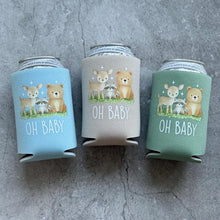 Load image into Gallery viewer, Oh Baby Woodland Animal Baby Shower Can Coolers
