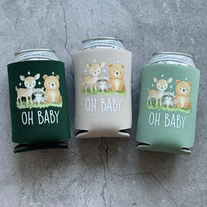 Oh Baby Woodland Animal Baby Shower Can Coolers