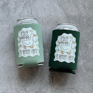 A Silly Goose is Almost Loose Baby Shower Can Coolers