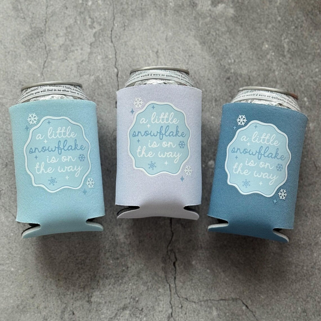 A Little Snowflake Is On The Way Baby Shower Can Coolers Winter Christmas December January