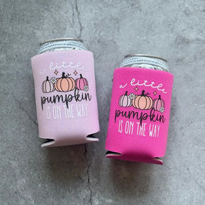 A Little Pumpkin Is On The Way Fall Baby Shower Can Coolers