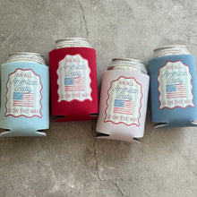 Load image into Gallery viewer, An All American Baby is On The Way Baby Shower Can Coolers USA America Patriotic
