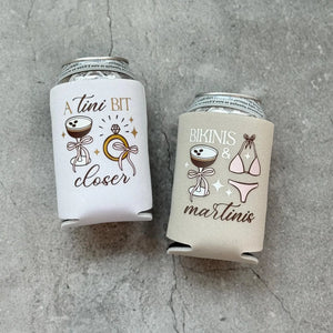 A Tini Bit Closer and Bikinis & Martinis Bachelorette Can Coolers
