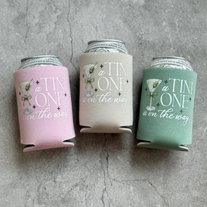 A Tini One is On The Way Martini Themed Baby Shower Can Coolers