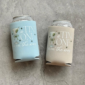 A Tini One is On The Way Martini Themed Baby Shower Can Coolers