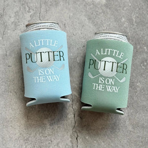 A Little Putter Is On the Way Golf Theme Baby Boy Shower Can Coolers