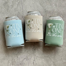 Load image into Gallery viewer, A Tini One is On The Way Martini Themed Baby Shower Can Coolers
