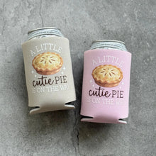 Load image into Gallery viewer, A Little Cutie Pie Is On The Way October November Fall Autumn Baby Shower Party Favor Can Coolers
