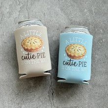 Load image into Gallery viewer, A Little Cutie Pie Is On The Way October November Fall Autumn Baby Shower Party Favor Can Coolers
