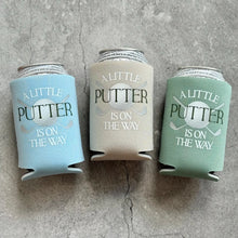 Load image into Gallery viewer, A Little Putter Is On the Way Golf Theme Baby Boy Shower Can Coolers
