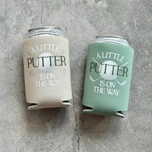 Load image into Gallery viewer, A Little Putter Is On the Way Golf Theme Baby Boy Shower Can Coolers
