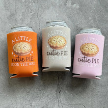 Load image into Gallery viewer, A Little Cutie Pie Is On The Way October November Fall Autumn Baby Shower Party Favor Can Coolers
