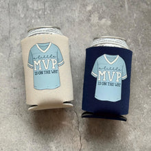 Load image into Gallery viewer, A Little MVP Is On the Way Sports Theme Baby Boy Shower Can Coolers
