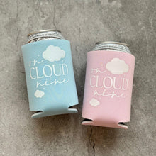 Load image into Gallery viewer, On Cloud Nine Bridal Shower Baby Shower Ninth 9th Birthday Can Coolers
