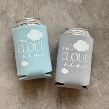 Load image into Gallery viewer, On Cloud Nine Bridal Shower Baby Shower Ninth 9th Birthday Can Coolers
