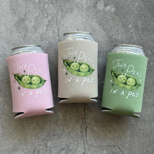 Load image into Gallery viewer, Two Peas in a Pod Twins Baby Shower Can Coolers
