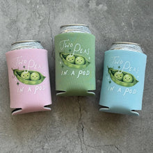 Load image into Gallery viewer, Two Peas in a Pod Twins Baby Shower Can Coolers
