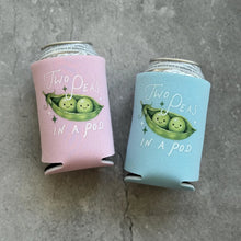 Load image into Gallery viewer, Two Peas in a Pod Twins Baby Shower Can Coolers
