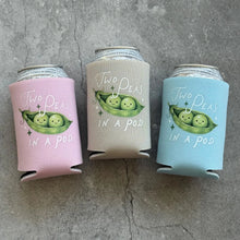Load image into Gallery viewer, Two Peas in a Pod Twins Baby Shower Can Coolers
