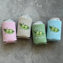 Load image into Gallery viewer, Two Peas in a Pod Twins Baby Shower Can Coolers
