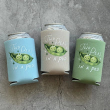 Load image into Gallery viewer, Two Peas in a Pod Twins Baby Shower Can Coolers
