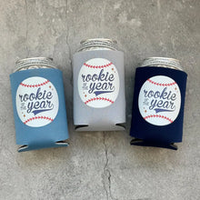 Load image into Gallery viewer, Rookie of the Year First Birthday Baseball Can Coolers
