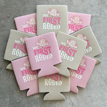 Load image into Gallery viewer, First Rodeo Girls First 1st Birthday Can Coolers Cowgirl
