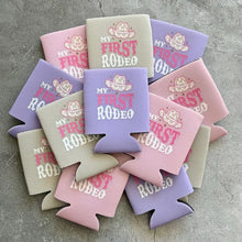 Load image into Gallery viewer, First Rodeo Girls First 1st Birthday Can Coolers Cowgirl
