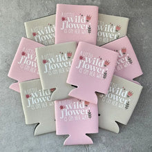 Load image into Gallery viewer, A Little Wildflower is On Her Way Baby Girl Shower Can Coolers
