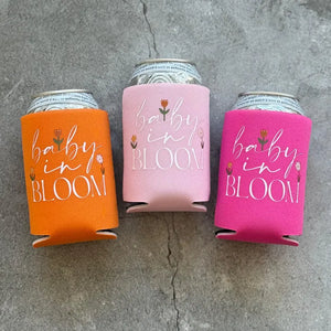 Baby in Bloom Baby Girl Shower Can Coolers Bright